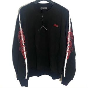 Amiri Dragon Outline Crewneck Sweater Medium NEW